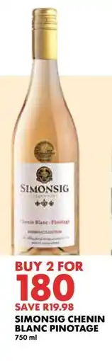 Woolworths SIMONSIG CHENIN BLANC PINOTAGE offer