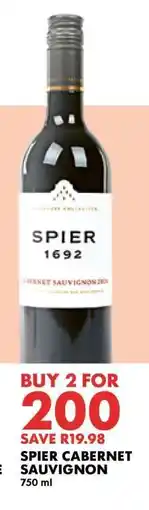 Woolworths Spier Cabernet Sauvignon offer