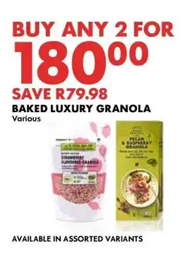 Woolworths Baked Luxury Granola offer
