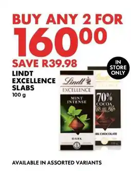 Woolworths Lindt Excellence Slabs offer