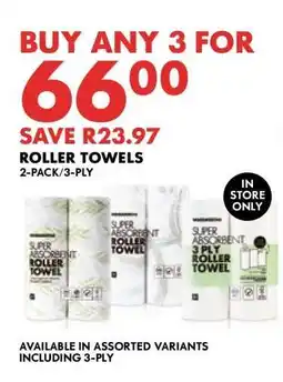 Woolworths ROLLER TOWELS offer