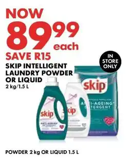 Woolworths Skip Intelligent Laundry Powder or Liquid offer