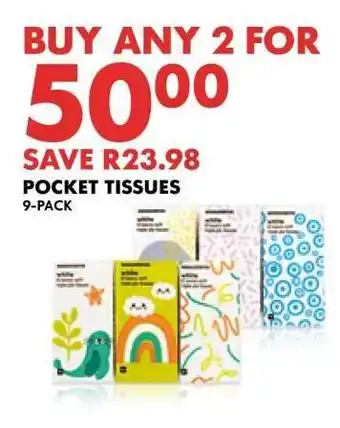 Woolworths Pocket Tissues 9-Pack offer