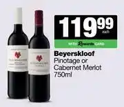 Spar Tops Beyerskloof Pinotage Or Cabernet Merlot-750ml offer