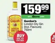 Spar Tops Gordon's London Dry Gin-750ml offer