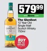 Spar Tops The Glenlivet 12 Year Old Single Malt Scotch Whisky-750ml offer