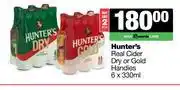 Spar Tops Hunter's Real Cider Dry Or Gold Handies-For 2 x 6 x 330ml offer