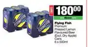 Spar Tops Flying Fish Premium Pressed Lemon Flavoured Beer Cans-For 2 x 6 x 500ml offer