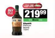 Spar Tops Klipdrift Premium Brandy-750ml offer