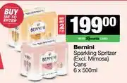 Spar Tops Bernini Sparkling Spritzer Cans-For 2 x 6 x 500ml offer