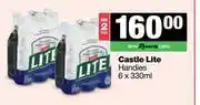 Spar Tops Castle Lite Handies-For 2 x 6 x 330ml offer