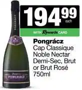 Spar Tops Pongracz Cap Classique Noble Nectar Demi Sec, Brut Or Brut Rose-750ml offer