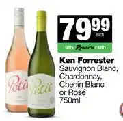 Spar Tops Ken Forrester Sauvignon Blanc, Chardonnay, Chenin Blanc Or Rose-750ml offer