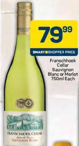 Pick n Pay Franschhoek Cellar Sauvignon Blanc or Merlot offer