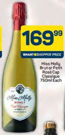 Pick n Pay Miss Molly Brut or Petit Rosé Cap Classique offer