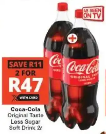 Checkers Coca-Cola Original Taste Less Sugar Soft Drink offer