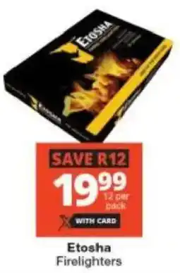 Checkers Etosha Firelighters offer