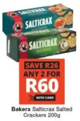 Checkers Bakers Salticrax Salted Crackers offer