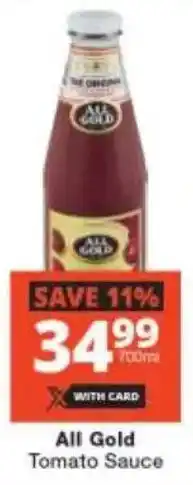 Checkers All Gold Tomato Sauce offer