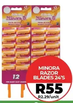 1UP Minora razor blades offer