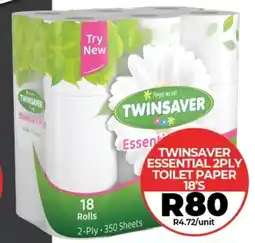 1UP Twinsaver essential 2ply toilet paper offer