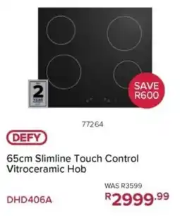 Hirsch's Defy Slimline Touch Control Vitroceramic Hob offer