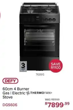 Hirsch's Defy 4 Burner Gas Electric Stove offer