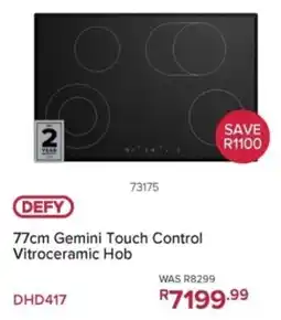 Hirsch's Defy Gemini Touch Control Vitroceramic Hob offer