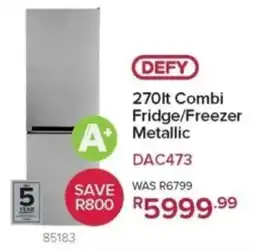 Hirsch's Defy Combi Fridge/ Freezer Metallic offer