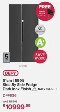 Hirsch's Defy Side By Side Fridge Dark Inox Finish offer