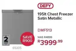 Hirsch's Defy Chest Freezer Satin Metallic offer