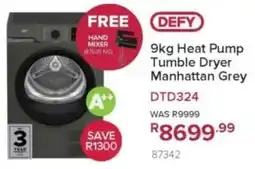 Hirsch's Defy Heat Pump Tumble Dryer Manhattan Grey offer
