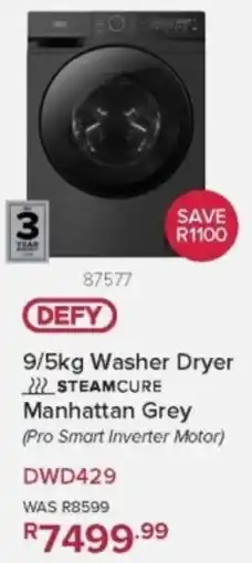 Hirsch's Defy Washer Dryer Manhattan Grey offer