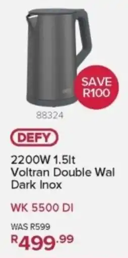 Hirsch's Defy 2200W Voltran Double Wall Dark Inox offer