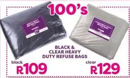 Mambo's Plastics Warehouse Black & clear heavy duty refuse bags offer