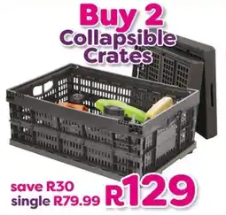 Mambo's Plastics Warehouse Collapsible Crates offer