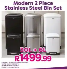 Mambo's Plastics Warehouse Modern Stainless Steel Bin Set offer