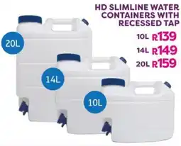 Mambo's Plastics Warehouse Hd slimline water containers with recessed tap offer