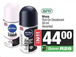 KwikSpar Nivea Roll On Deodorant Assorted offer