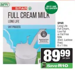 Spar SPAR Long Life Full Cream, Low Fat or Fat Free Milk offer