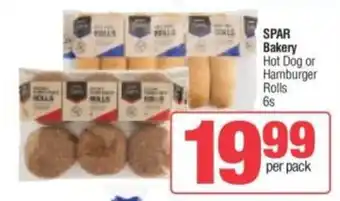 Spar SPAR Bakery Hot Dog or Hamburger Rolls offer