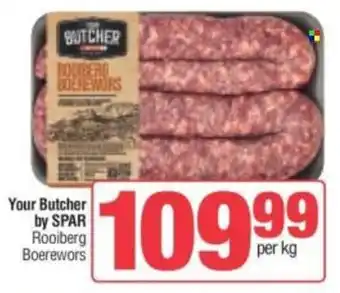Spar Your Butcher by SPAR Rooiberg Boerewors offer