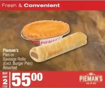 Spar Pieman's Pies or Sausage Rolls Assorted offer