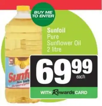 Spar Sunfoil Pure Sunflower Oil offer