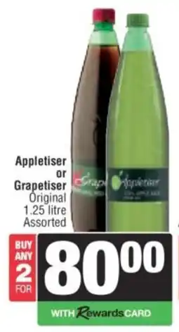 Spar Appletiser or Grapetiser Original Assorted offer