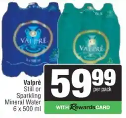 Spar Valprè Still or Sparkling Mineral Water offer