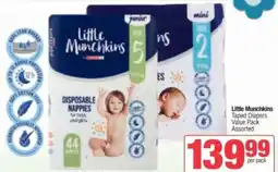 Spar Little Munchkins Taped Diapers Value Pack Assorted offer