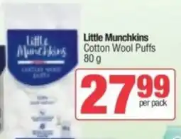 Spar Little Munchkins Cotton Wool Puffs offer