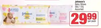 Spar Johnson's Baby Wipes Assorted offer