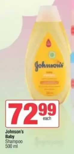 Spar Johnson's Baby Shampoo offer